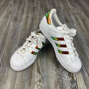 adidas superstar gold iridescent